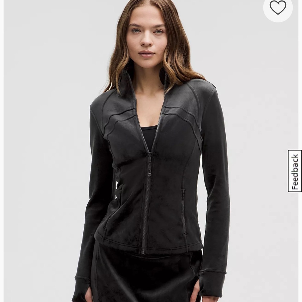 LULULEMON Define Jacket Velvet Long Sleeve Full Zip Black Size 4 New Pockets